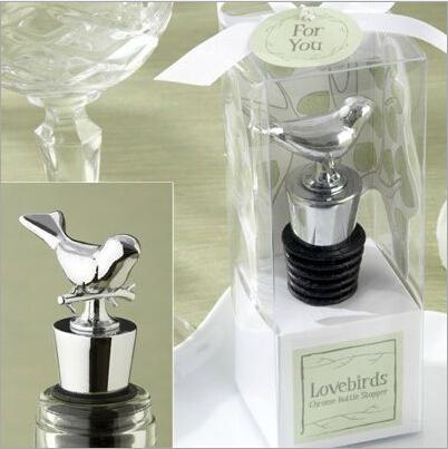 New Arrival Exquisite Box Packing Love Bird Wine Stopper Metal Bottle Opener For Wedding Favor Supplies Free Shipping