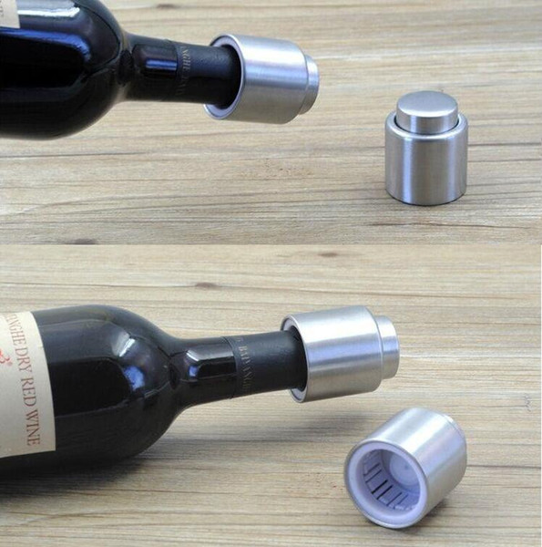 Red Wine Bottle Stopper Stainless Steel Vacuum Sealed Bottle Spout Liquor Flow Pour Cap Champagne Stopper Beverage Closures factory price