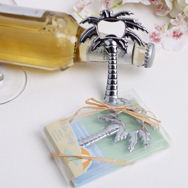 Coconut Tree Bottle Opener Kitchenware Buffet Dinner Tool Wedding Favors Christmas Gift Favor Silver or Gold Free Shipping