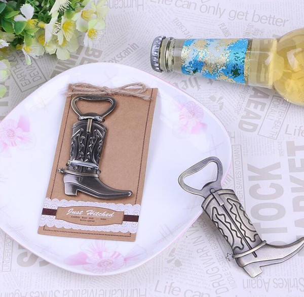 Novelty Design Vintage Bronze Alloy Cowboy Boot Shape Bottle Opener Personality Bar Kitchen Tool Bottle Cap Opener Wedding Favors And Gifts