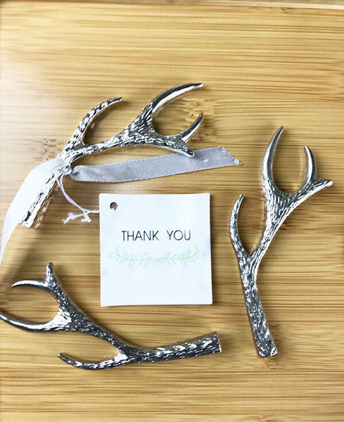 Silver Antler Bottle Openers for wedding bridal shower party guest favors gifts 100pcs lot wholesale