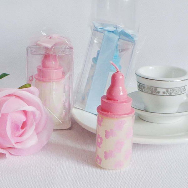 Hotsale FEIS wholesale lovely feeding bottle candle baby shower party art candle cake accessory wedding favor