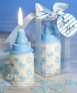 Wholesale - Arabic wedding favors Pink Baby Bottle Candle Favor with Baby-Themed Design 20PCS/LOT for baby shower and baby gift Wedding gift