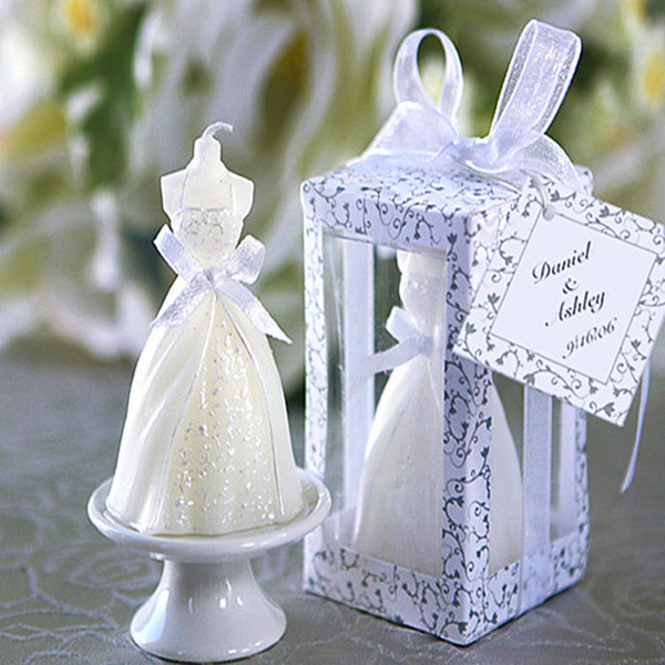 Novelty household Party holiday gift favors Candle wedding gifts wedding dress style candle for wedding favors