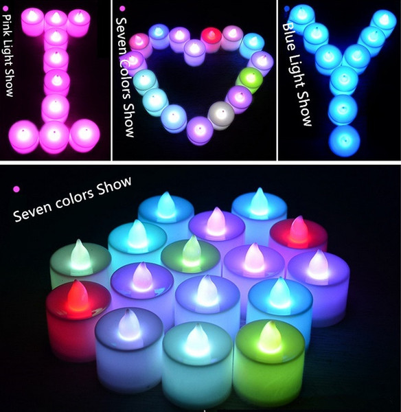 Manufacturers selling LED electronic candles do romantic marriage wedding props creative pendulum figure colorful candles for light