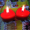 Wedding Decorations,Heart Shape Wedding Candles,Wedding favors--Red