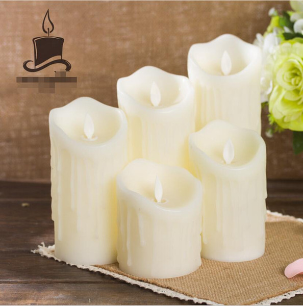 New Arrival Simulation of fFlame Head Swing LED Candle Wedding Dinner Road Swing Home Furnishing Charging Electronic Candle Wax
