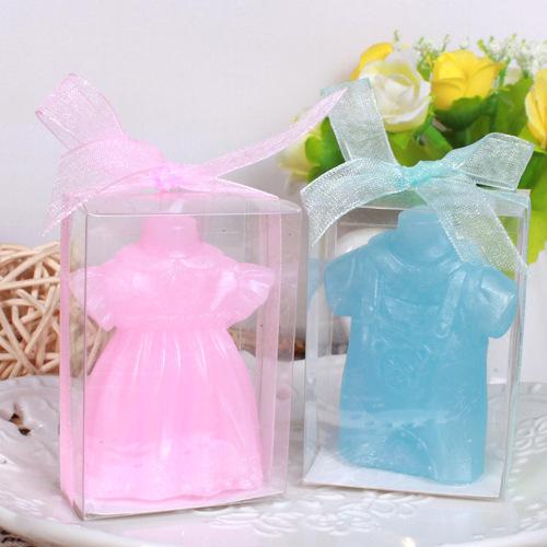 Baby Clothes Candle Gift Box Packing Baby Candles Baby Souvenirs Baby Shower Gift Favors Baby Birthday Party Decoration 25pcs/lot