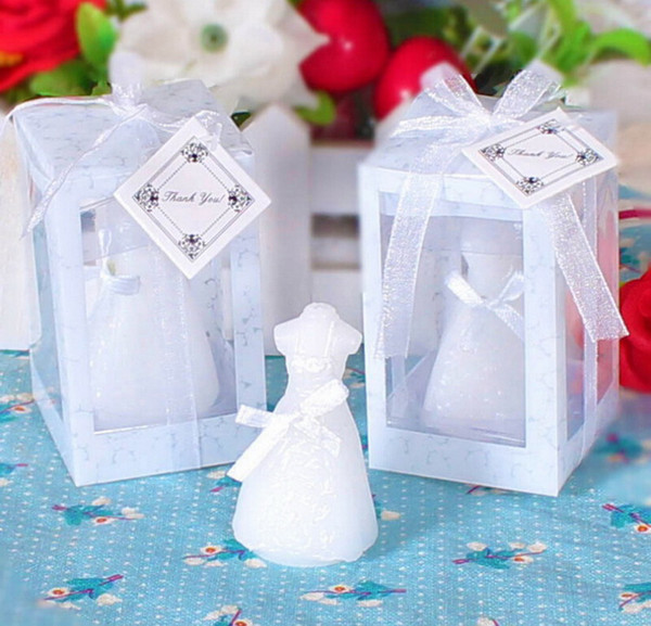 Wedding Dress Shape Candle Wedding Supplies Bride Candle For Wedding Favors Creative Household Party Holiday Gift DHL 