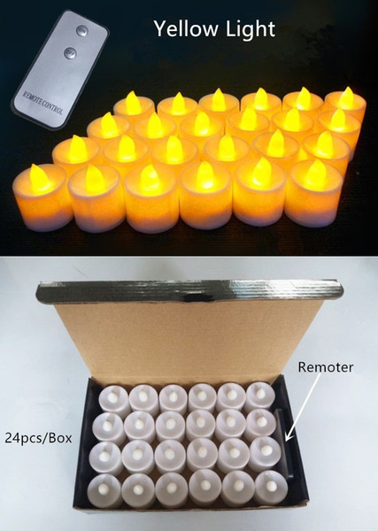 Hot selling Remote control LED electronic candle light Electronic candle Wedding Decoration Romantic Warm LED colorful light DHL free