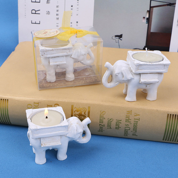 Creative Elephant Candle Holder Resin Place Card Holder Wedding Favor Gifts Wedding Table Ornaments DHL 