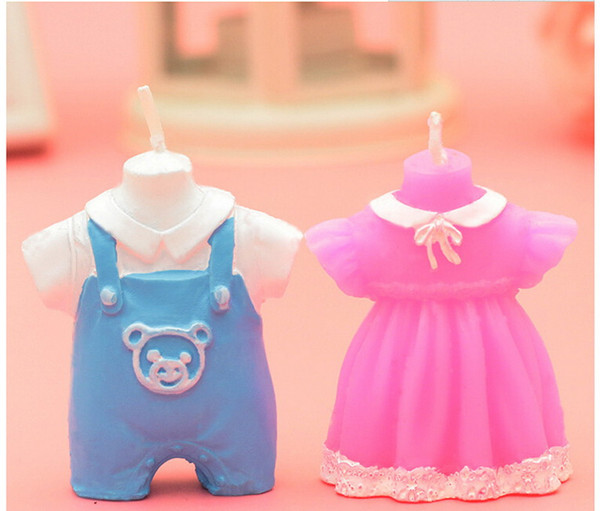 New Arrival Cute Baby Dress Candle Christmas Clothes Candle Wedding Favor Baby Shower Birthday Gift DHL 