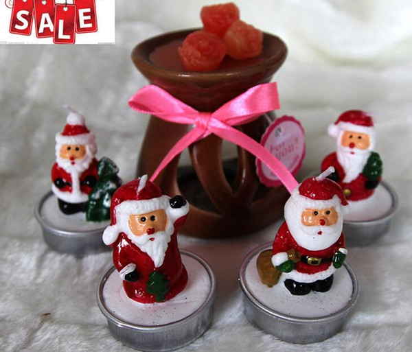 12pcs Santa Claus Candle Wedding Baby Shower Birthday Souvenirs Gifts Favor Packaged with PVC Box