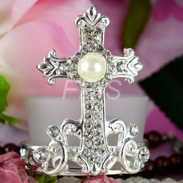 FEIS European Classical Imitation Diamonds Cross Candle Holder Birthday Gift Valentines Gift Wedding gift bar supplies