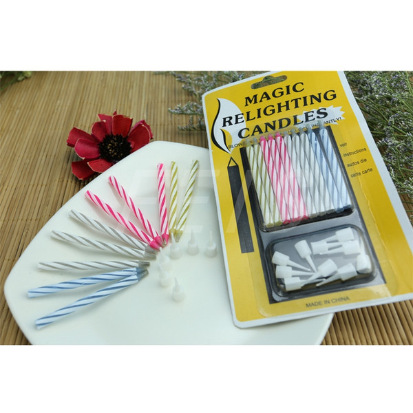 FEIS wholesale 10x Quality Magic Trick Relighting Candle for Birthday Cake Party Joke Xmas Gift Fun Cake Topper Home Decor wedding favors
