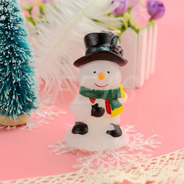 FEIS 2018 smokeless craft candle Christmas Eve santa snow man party decoration baby shower cake candle wedding favor small gift