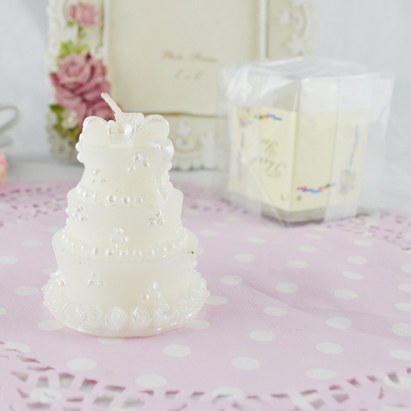 FEIS wholesale smokeless craft candle romantic cake-shaped birthday candle cake topper party decoration baby shower wedding favor small gift