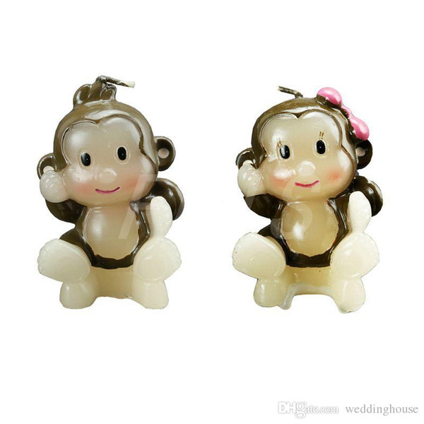 2019 Hotsale FEIS wholesale lovely animal monkey candle baby shower party art candle cake accessory wedding gifts wedding favor