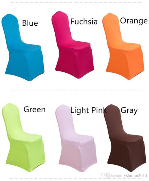 Hot Sale Colorful Polyester Spandex Wedding Chair Covers for Weddings Banquet Hotel Decoration Decoration Supplies Wholesale Prices
