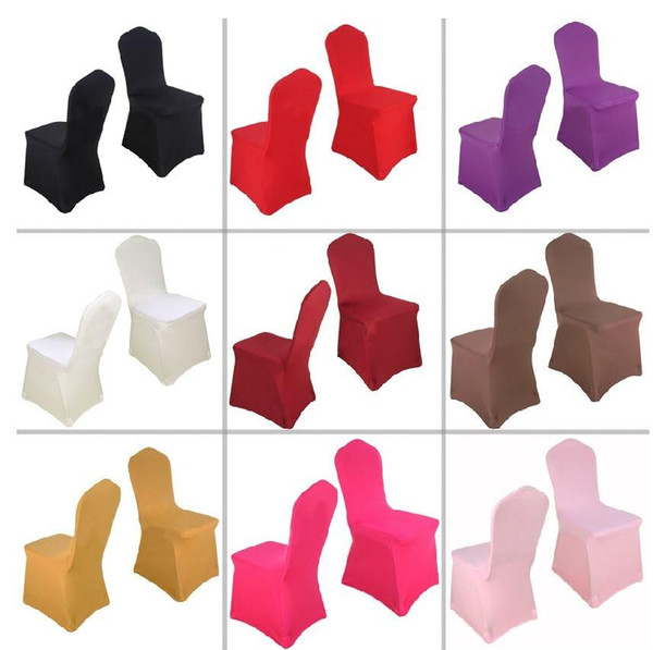 Elastic Spandex Chair Cover Wedding Party Stretchable Celebration Banquet Conference Hotel Beach Lawn Wedding Chair Covers Decorations