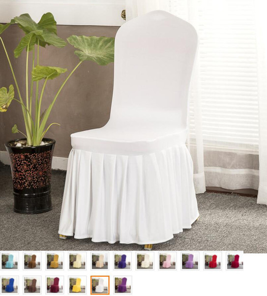 Wedding Chair Covers Party Banquet Decorations Colorful Universal Spandex Long Wedding Chair Covers