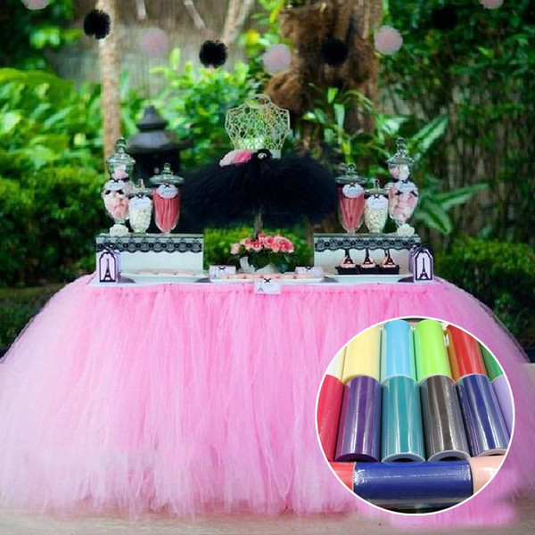 Chair Covers Table cloth Chair Sash wedding Decorations Tutu Sashes Tulle Skirt cover table Tutu Colors Tulle Wedding Desk Covers Bows