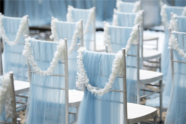 wedding arches party event romantic DIY wedding flower chair bow wedding chair decoration flower buckle for party stage backdrops decoration