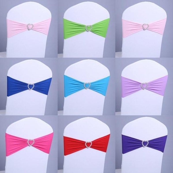 free shipping Spandex Lycra Wedding Chair Covers Sash Bands Wedding Party Birthday Chair Decoration Wedding Supplies