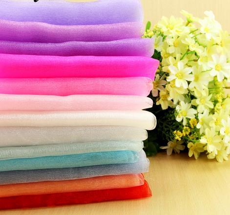 48cm Wide High Quality Sheer Crystal Organza tulle roll Fabric For Wedding Party Decoration or New year decoration.