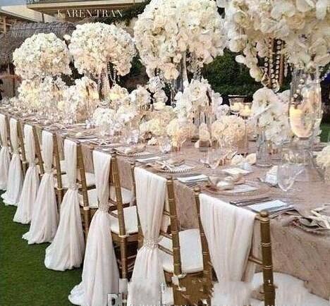 Cheap Chair Sashes Chiffon Wedding Chair Cover Romantic Bridal Party Banquet Chair Back Wedding Favors Wedding Supplies Fast Shipping