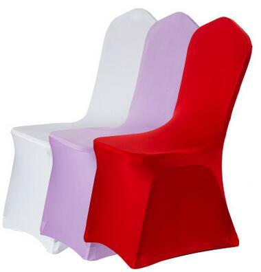 Spandex Wedding Chair Covers Thicken conjoined chair cover pure color Hotel Banquet conference Restaurant whole package Chair Covers
