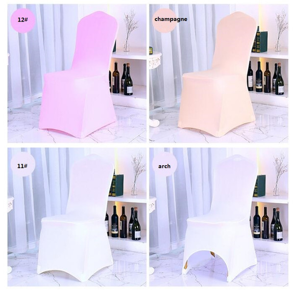Cheap white spandex chair cover for wedding banquet good quality wedding chair cover plain lycra universal chair cover
