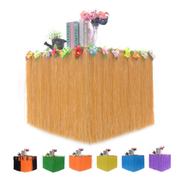 Hawaii table skirt family picnic birthday party decorations for Christmas Wedding Decoration Supplies fshion Style Linear