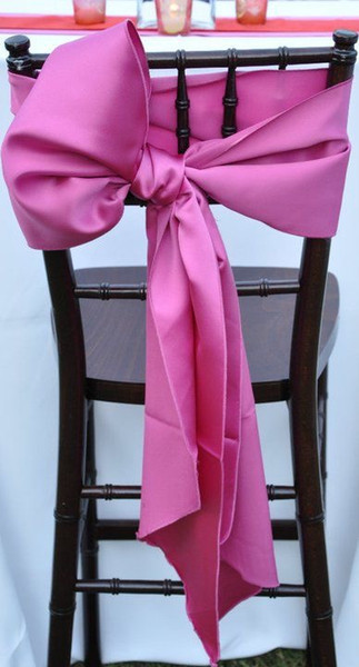 Hot Selling Taffeta DIY Fuchsia Bowknot for Chair Sash Rinnon for Wedding Party