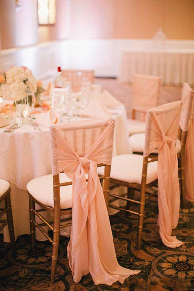 2019 Newest Chiffon Chair Sash Simple Chair Covers For Weddding Custom Made High Quality Factory On Sale Wedding Suppliers Accessories