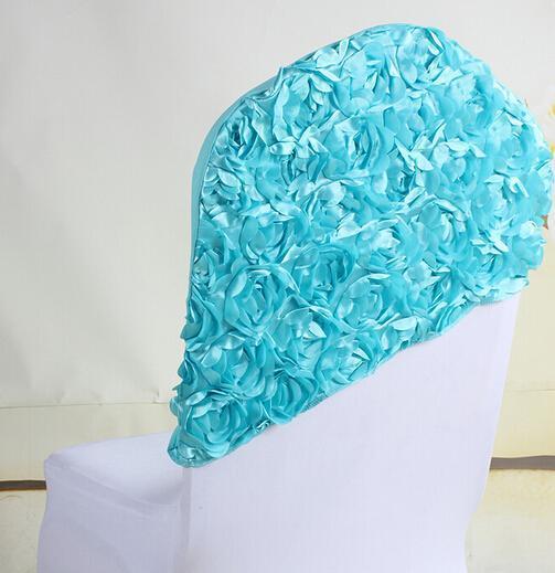 New Arrival Celegant Rose Flower Chair Covers Chair Sash Satin Chair Ties for Wedding Party Decorations Free 