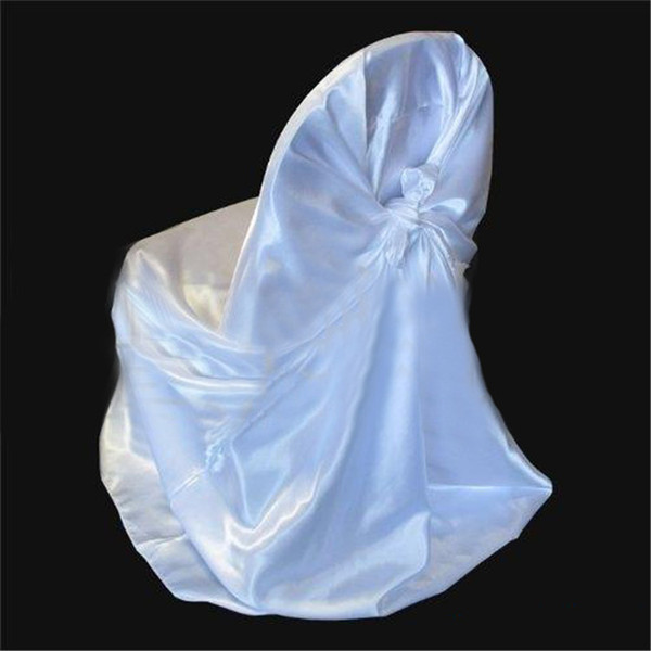 2016 Wedding Universal Satin Chair Covers Multicolor Free Knot Cubed Colors Satin Color Chair Sets Banquet Chair Chair Covers Chair Sashes