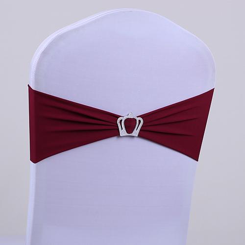 Wedding chair covers rhinestone ribbon crown buckle with the finished product back elastic bow tie chair cover decorative