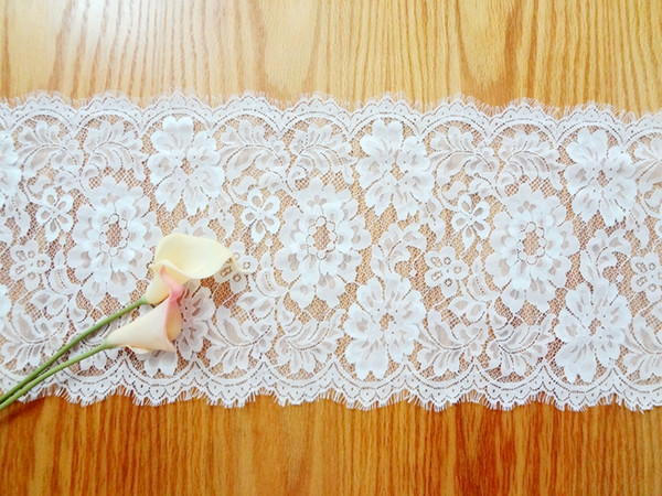 27*300cm Jacquard Lace Wedding Chair Sashes Bows Table Runners Tablecloths New Classic Pastorale Home Garden Party Event Decoration