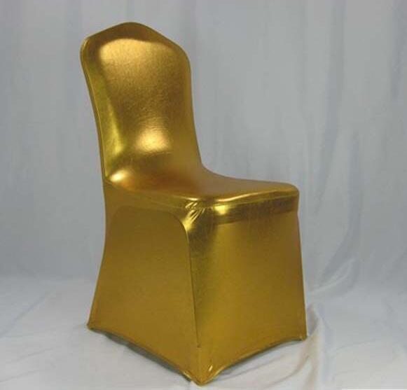 Bronzing Elastic Spandex Chair Cover For Without handrail chair Wedding decoration Various Colors WA0105