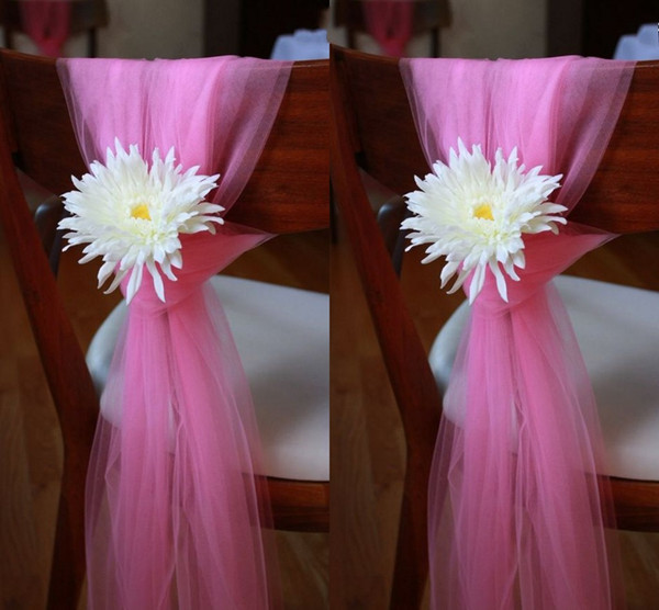 Latest 2017 Chair Sash For Weddings Tulle Simple Chair Covers Wedding Decorations Custom Made Factory Sale For Formal Party