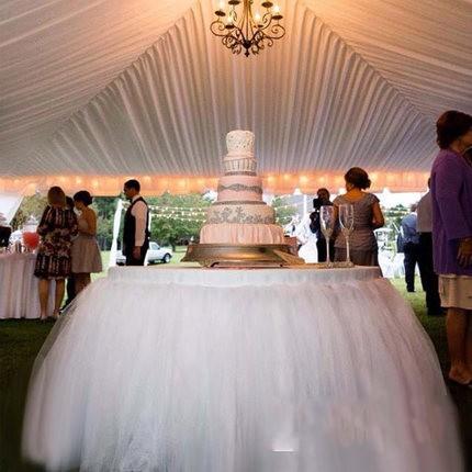 Pure white Table Tulle Tutu Skirt Perfect For wedding Event Party Baby Shower Bridal Wedding Holiday Supplies Party Table Skirt
