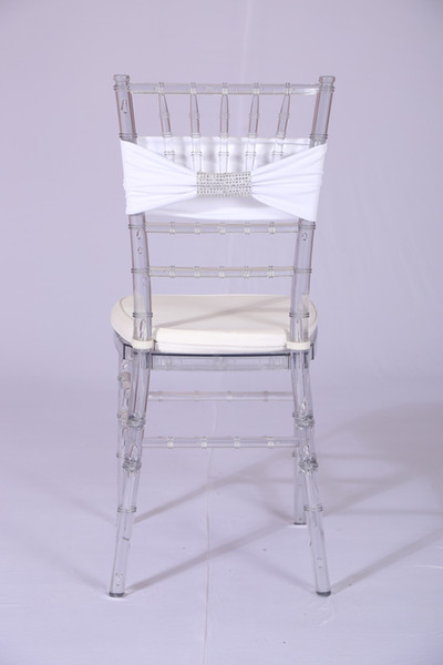 Spandex Lycra Wedding Chair Cover Sash Bands Wedding Party Birthday Chair buckle sashe Decoration Colors Available