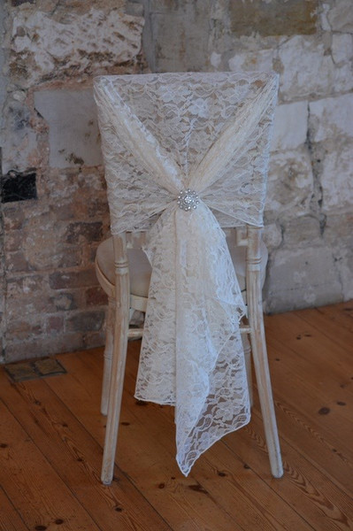 New Arrival Lace Crystal Romantic Beautiful Classic Wedding Supplies Wedding Events Beautiful Chair Cover Chair Sash