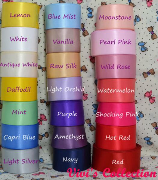 250yards Double Sided Faced Satin Ribbon / Grosgrain Ribbon 38MM
