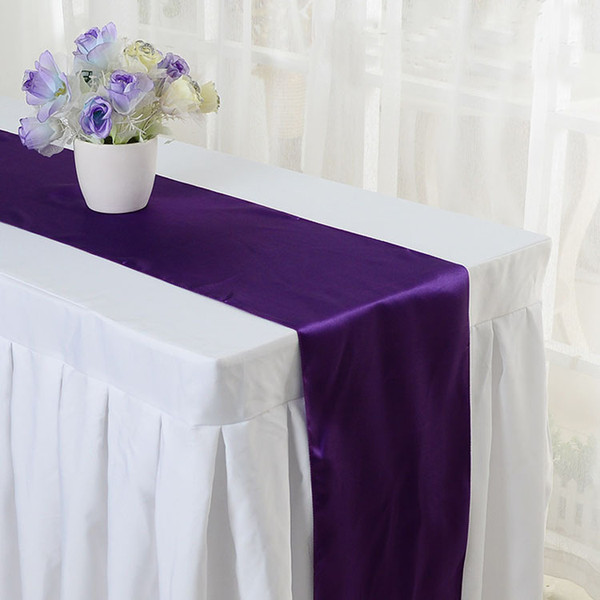 2016 Chair Sashes Satin Table Runner Wedding Party Banquet Decoration Lot Chair Cover Sashes Wedding Decorations Beautiful Satin Bow Wedding