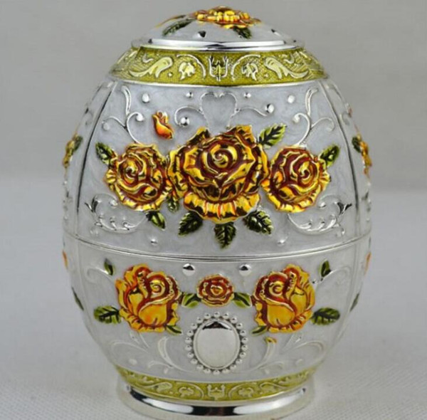 Creative egg - shaped Toothpick holders with Bottle Opener Random Color Rose pattern toothpick box home and wedding decorations HD01