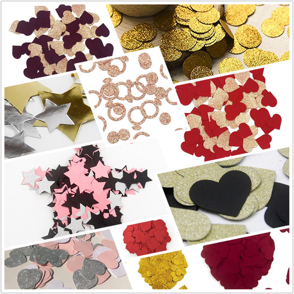Outdoor Cheap Wedding Decorations Petal Red Heart Colorful Star Shape Paper Confetti Party Throwing Beautifrl Confetti