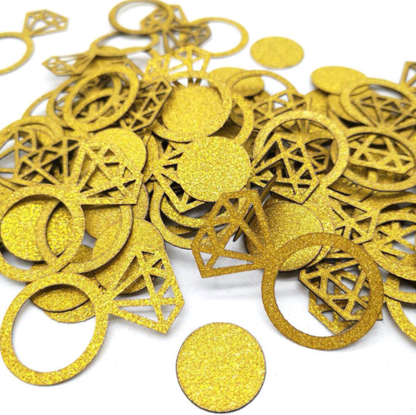 Gold Confetti Party Decoration Star Round Heart Shape 2019 Table Confetti Birthday Party Tropical Party Glitter Paper Flamingos Decor