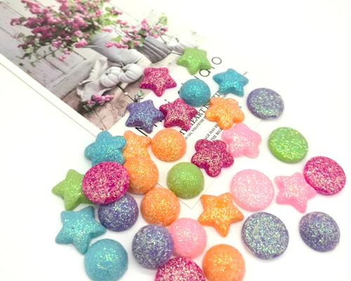 160pcs Mixed Color Plastic Flat Beads Wedding Party Confetti Table Decoration Hair Pins DIY Decorative Supplies Accessories